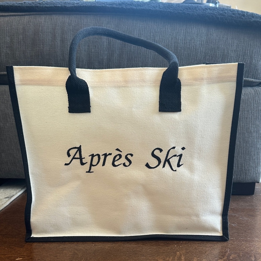 Apres Ski Canvas Tote Bag! Large!